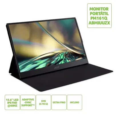 Monitor Acer Portátil 15.6” Zeroframe LED IPS FHD 60Hz 5ms APM161Q