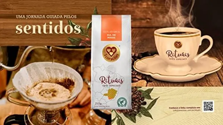 [Recorrência] 3 Corações Café Torrado E Moído Rituais Sul De Minas Pacote 250G