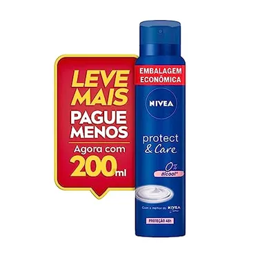 (Rec) (+ Por - R$ 9,67 ) NIVEA Desodorante Antitranspirante Aerossol Protect & Care 200ml