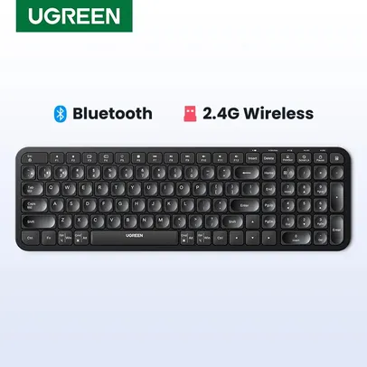 UGREEN Teclado Bluetooth Sem Fio, Teclas em Inglês, Layout dos EUA