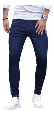 Calça Jeans Masculina Preta Basica Direto Fabrica Slim 38 40 42