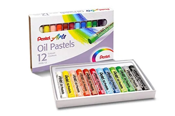 [ PRIME | + POR - R$ 10,54 ] Giz Pastel Oleoso Pentel Arts 12 Cores