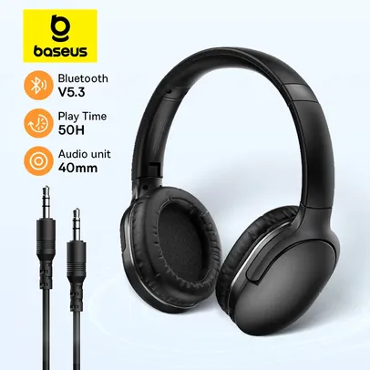 Baseus D02 Pro Fone De Ouvido Bluetooth Estéreo Sem Fio 5.0 Hifi Dobrável