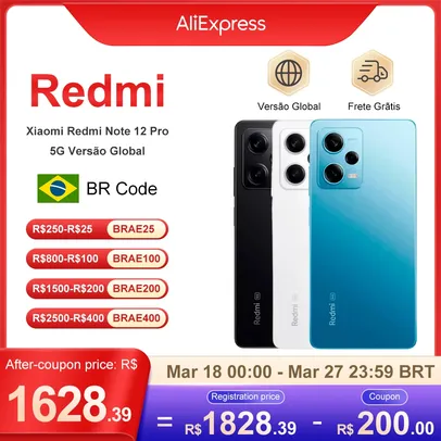 [BR/SEM IMPOSTO]Smartphone Xiaomi Redmi Note 12 Pro 5g
