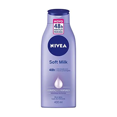 [REC/+por- R$12,88] NIVEA Loção Hidratante Desodorante Soft Milk 400ml - Hidratação para pele seca