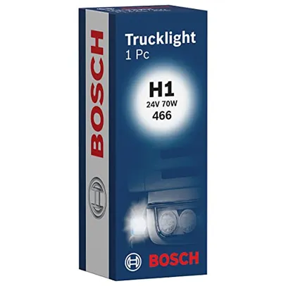 [ PRIME | + POR - R$ 14,53 ] Bosch - Lâmpada de Farol H1 Bosch Truck Light - 24V 70W Halógena