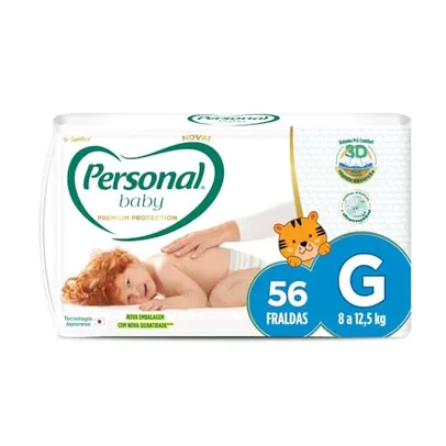 [Rec] Personal Fralda Baby Premium Protection G Com 56 Unidades