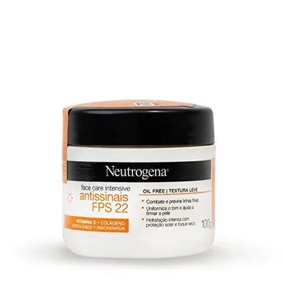 (REC) Neutrogena Hidratante Facial Antissinais Face Care Intensive FPS 22, 100g