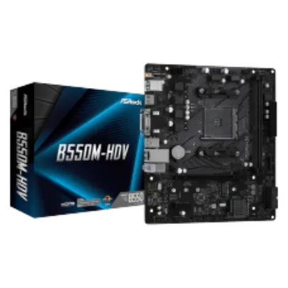 Placa Mãe ASRock B550M-HDV Chipset B550, AMD AM4, mATX, DDR4