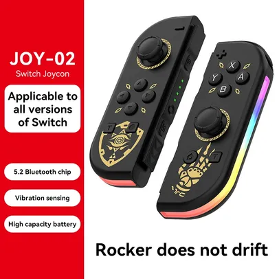 (Taxa Inclusa) Controle para Nintendo Switch Joy-con, 2 Motor de vibração, giroscópio de 6 eixos