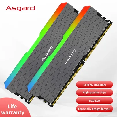 [Taxa Inclusa] Memórias RAM DDR4 Asgard Loki W2 RGB - [16GB] 8GBX2 3200mhz