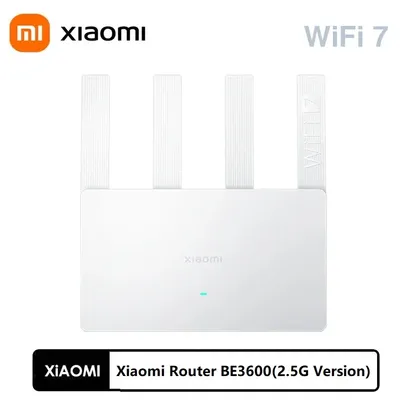 [Taxa inclusa] Roteador Mesh Xiaomi BE3600 com WiFi 7 - 2,4 GHz, 5GHz, 160Mhz, 3570Mbps, MLO, OFDMA