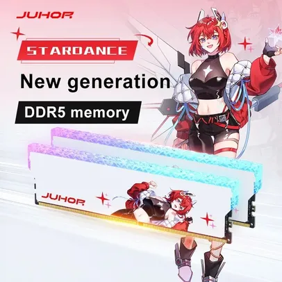 (MOEDAS) Memória Ram DDR5 JUHOR RGB 16GB 6400mhz