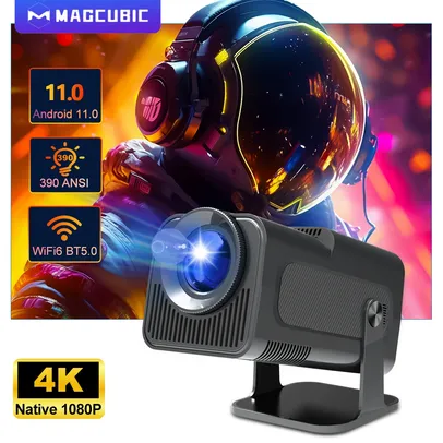 Magcubic - Projetor de Cinema Portátil, 4K, Android 11, 1080P nativo, 390ANSI, HY320, Dual Wifi6, BT5.0, 1920*1080P