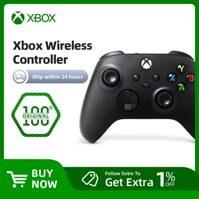 Microsoft Xbox Núcleo Sem Fio Controlador De Carbono Elétrico Volt Branco Preto