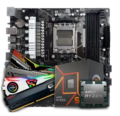 Kit Upgrade, AMD Ryzen 5 8500G, Placa Mãe Chipset B650 DDR5, Memória 8GB DDR5
