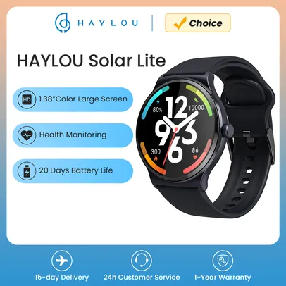 [Taxa Inclusa] HAYLOU Solar Lite relógio inteligente, 100 + modos de treino, smartwatch