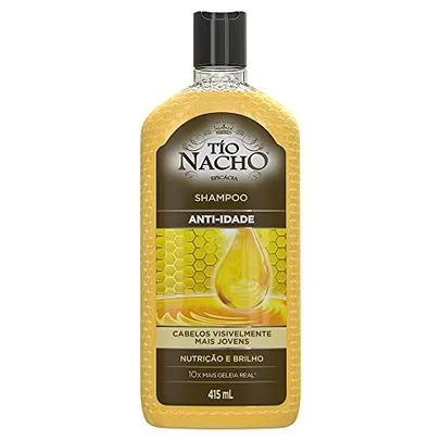 [PRIME] Tio Nacho - Shampoo Anti-idade para rejovelhecimento capilar, 415ml, devolve o Brilho os seus cachos