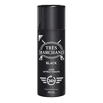 [R$ 5,95 SUPER & REC] Très Marchand Desodorante Spray Masculino Black 100Ml