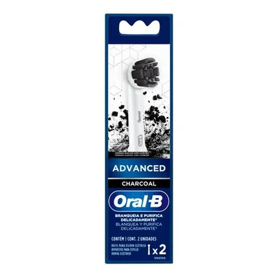 Refil Escova Dental Elétrica Oral-B Advanced Charcoal - 2 Unidades