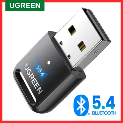 [Taxa inclusa] Adaptador Ugreen Bluetooth 5.4 de baixa latência - Funciona com Controle, Fone de ouvido e outros