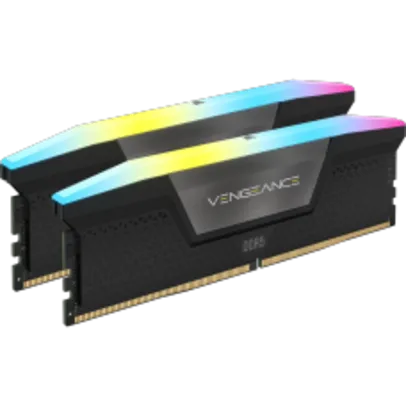 Memória DDR5 Corsair Vengeance RGB, 32GB (2x16GB), 6000MHz, Preto, CMH32GX5M2B6000C36