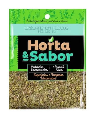 [+Por- R$1] Horta e Sabor Orégano em Flocos Sachê 5g