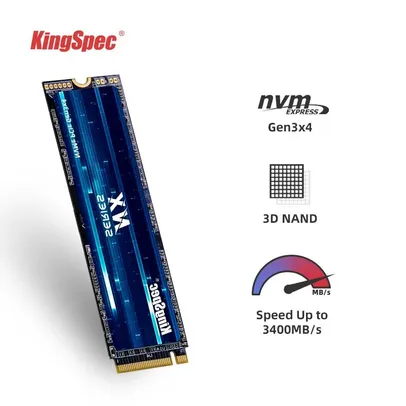 [IMPOSTO INCLUSO] SSD KingSpec M2, NVME, 1TB, M.2 2280, PCIe 3.0