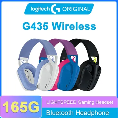 Headset Gamer Sem Fio Logitech G435, Lightspeed e Bluetooth, Dolby Atmos,