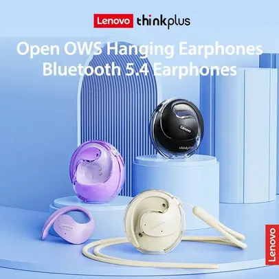 Fone de Ouvido Sem Fio Lenovo ThinkPlus X15 Pro a Prova D'água, Bluetooth 5.4 e Cordão Para Transporte