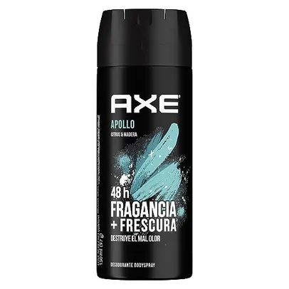 [R$ 7,57 REC+SUPER] AXE Antitranspirante Aerosol Apollo Proteção + Perfume Vetiver E Mandarina 150 Ml (89G)