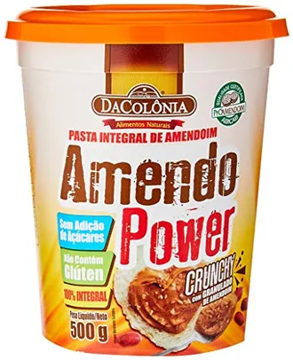 DaColônia Amendopower Crunchy - Pasta Amendoim, Granulado, 500G