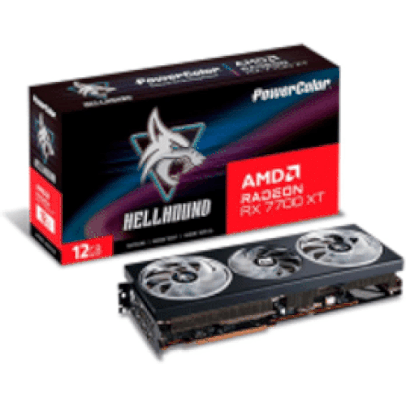 Placa de Vídeo RX 7700 XT Hellhound PowerColor AMD Radeo