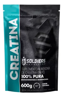 (leia a descrição) Creatina Monohidratada 600g 100% Pura Soldiers Nutrition