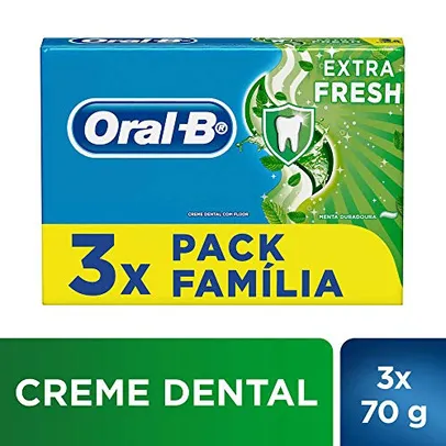 Creme Dental Oral-B Extra Fresh 70g c/ 3 unidades, Oral B