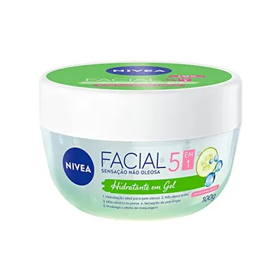 [REC/LEV 2 por R$41] NIVEA Hidratante Facial em Gel 100g - Fórmula especial deixa a pele sequinha