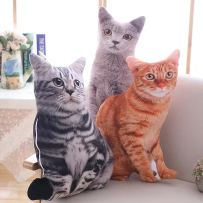 [TAXA INCLUSA] Almofada de Gato Falso 3D