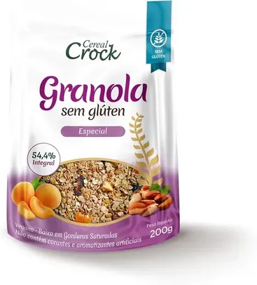 [ PRIME | + POR - R$3,46 ] Cereal Crock Granola Sem Glúten Especial Com Aveia Sem Glúten 200G