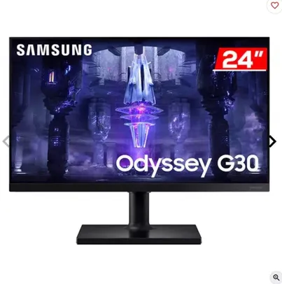 Monitor Gamer Samsung Odyssey G30, 24 Pol VA, FHD, 1ms, 144Hz, FreeSync, HDMI/DP, LS24BG300ELMZD