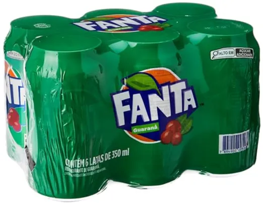 Pack de Fanta Guaraná 350ml 6 unidades