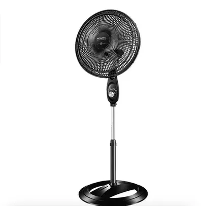 Ventilador de Coluna Mondial VSP-40C Super Power | com 3 Velocidades, Modo Silencioso, Preto/Prata