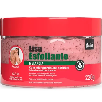[+Por- R$9.4] Lisa Esfoliante Melancia Bio Soft 220g