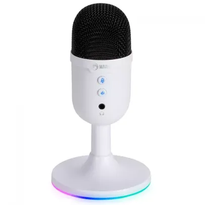 Microfone Marvo, RGB, USB, White, MIC-06 WH