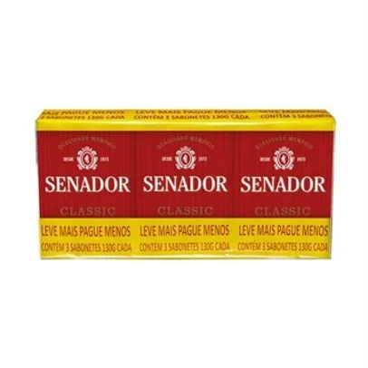 Sabonete Senador Classic 130g - Embalagem com 3 Unidades