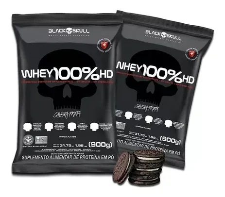 [2 Unidades] Whey Black Skull 100% Hd 900g - Cookies & Cream