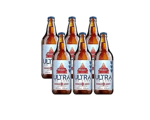 Pack 06un Cerveja Bruder Ultra Light Lager Zero Carbo 600ml