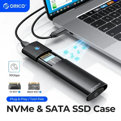 Case Orico para SSD M2 Externo nvme 10Gbps