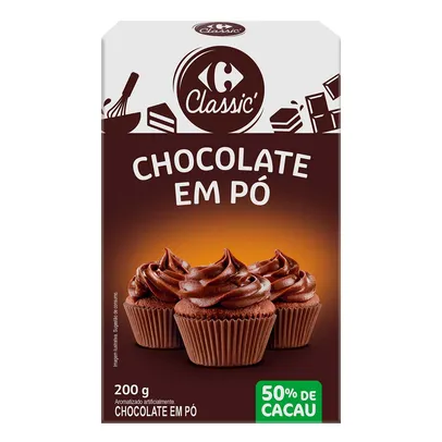 Chocolate em Pó 50% Cacau Carrefour Classic 200 g