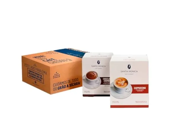 (REC) Pack Café Santa Monicade Lácteos Monodose Chocolate Cremoso e Cappuccino - 2 unidades 300g