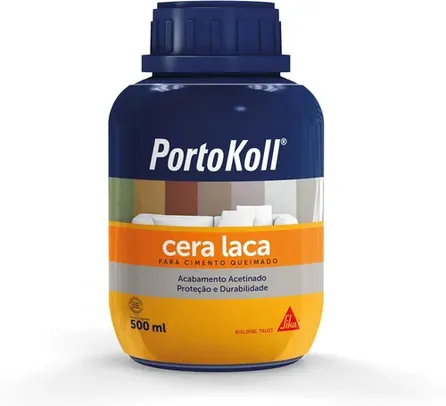 [ PRIME ] PortoKoll – Cera Laca Incolor Para Cimento Queimado – Uso profissional – Fácil de usar – 1 frasco x 500ML